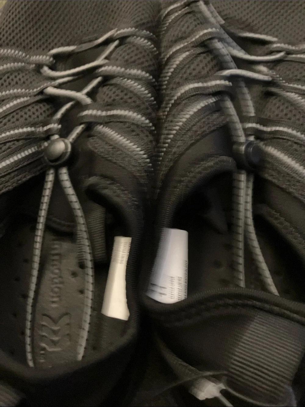 all in motion Black Mesh Elastic-Lace Slip-On Boat Shoes